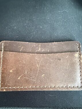 Premium Brown Leather Card & Key Holder - Minimalist Men's Accessory